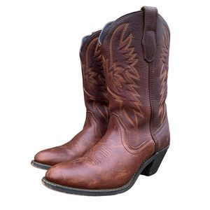 Masterson Boot Co. Western Cowboy Cowgirl Boots Whiskey Leather RB7467 Size 8